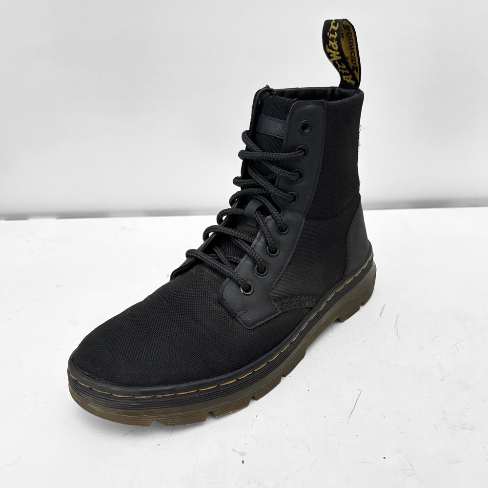 Dr. Martens Combs Canvas Combat Boots Womens 9 Grunge Military